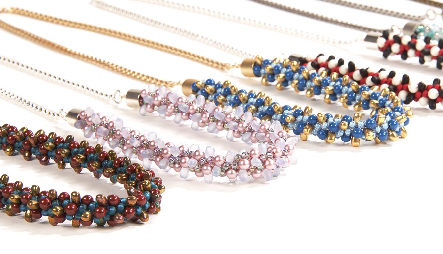 Kumihimo Lupine Necklace Colorways